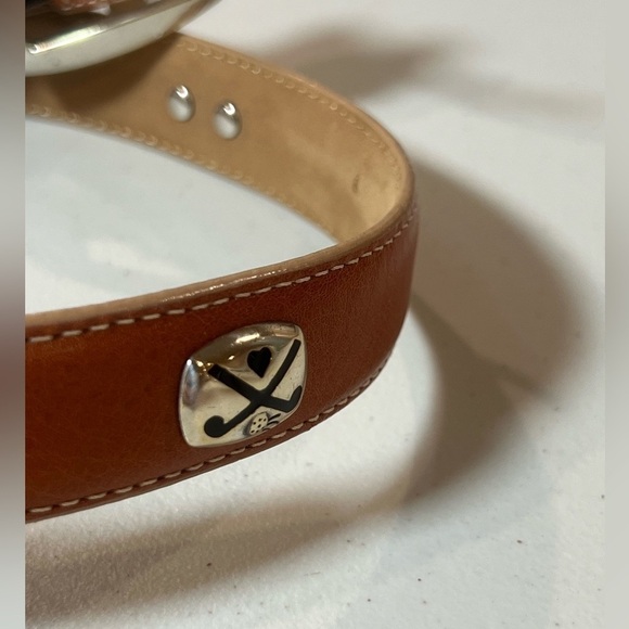 Brighton Women’s Leather Belt Golf Medallion Brown Leather USA Belt Brighton - Picture 6 of 12